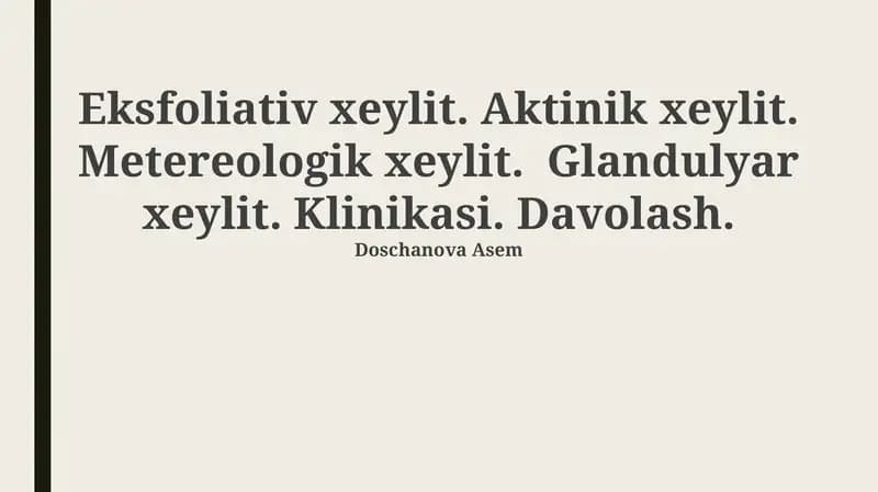 Klinik Ko'rinishlar
