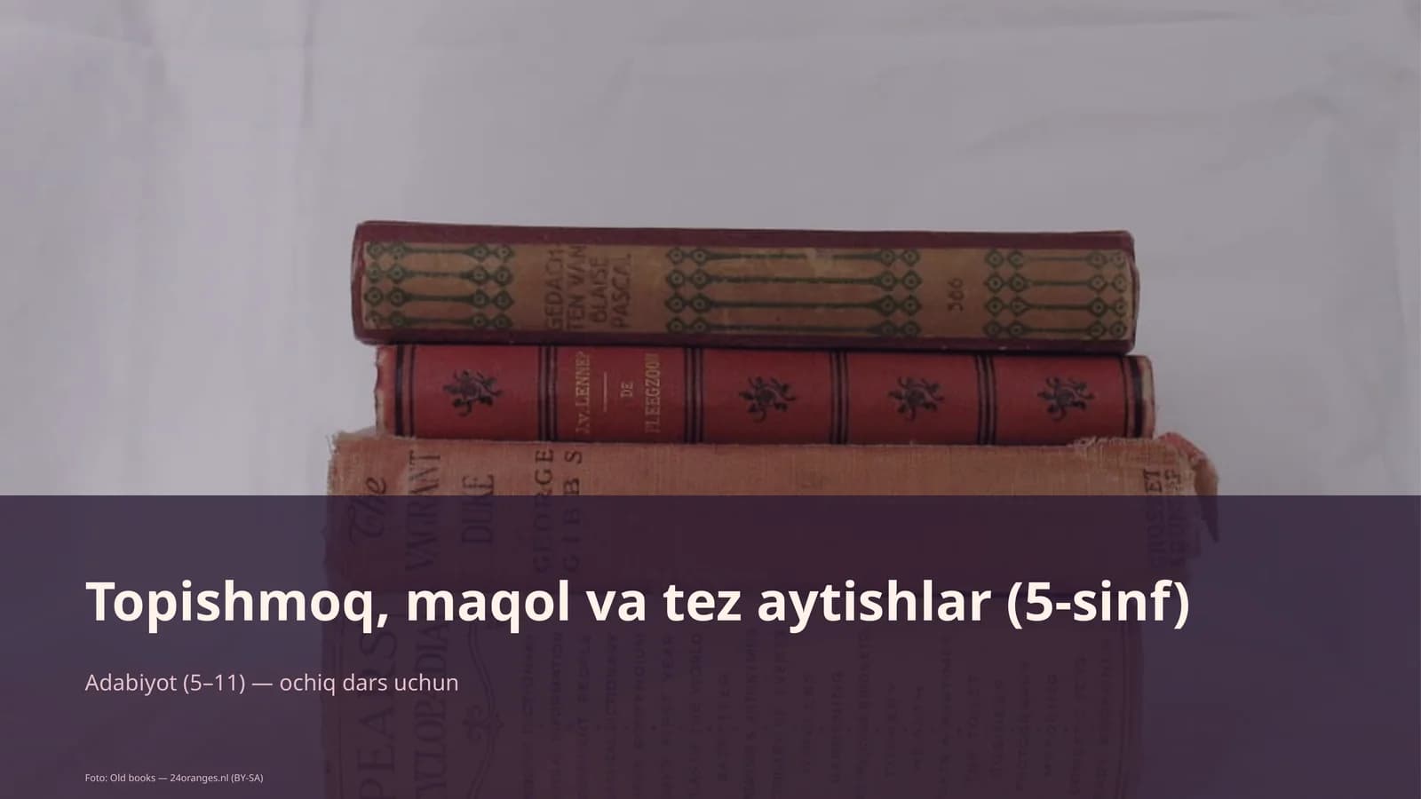 Topishmoq, maqol va tez aytishlar (5-sinf)