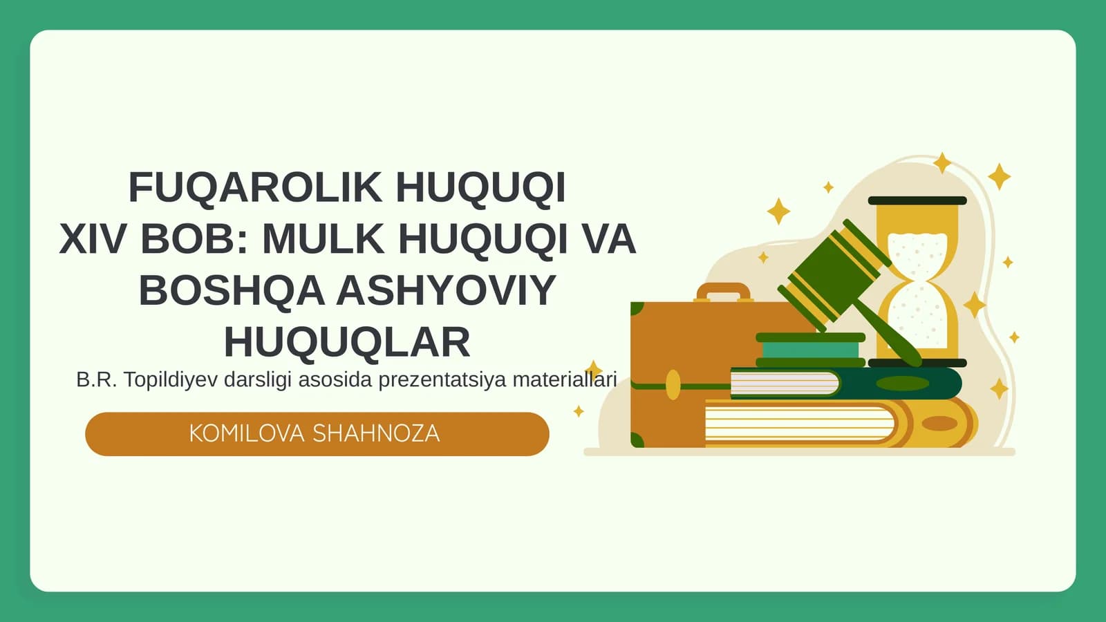 MULK HUQUQI taqdimot