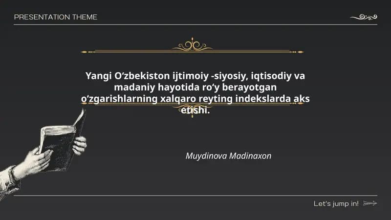 Yangi Oʻzbekiston siyosiy islohotlari va xalqaro reytinglarda oʻzgarishlar