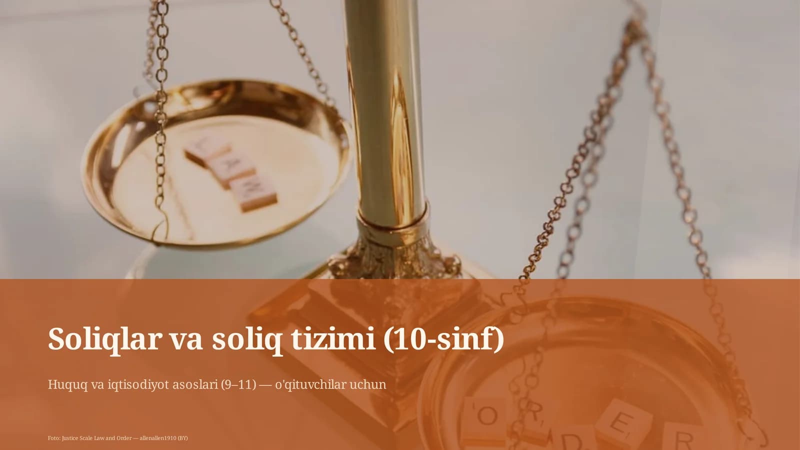Soliqlar va soliq tizimi (10-sinf)