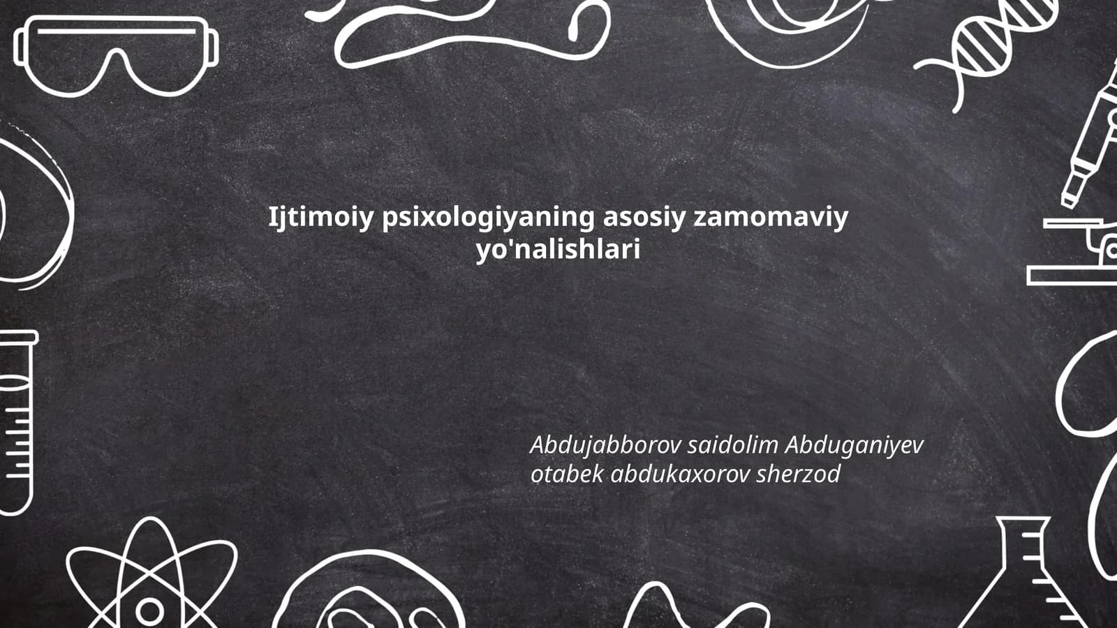 Ijtimoiy psixologiyaning asosiy zamomaviy yo'nalishlari