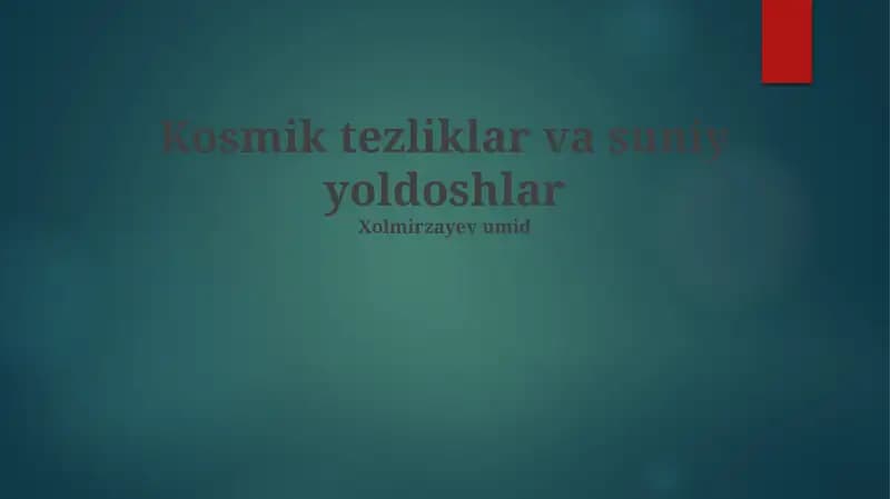 Uchinchi kosmik tezlik