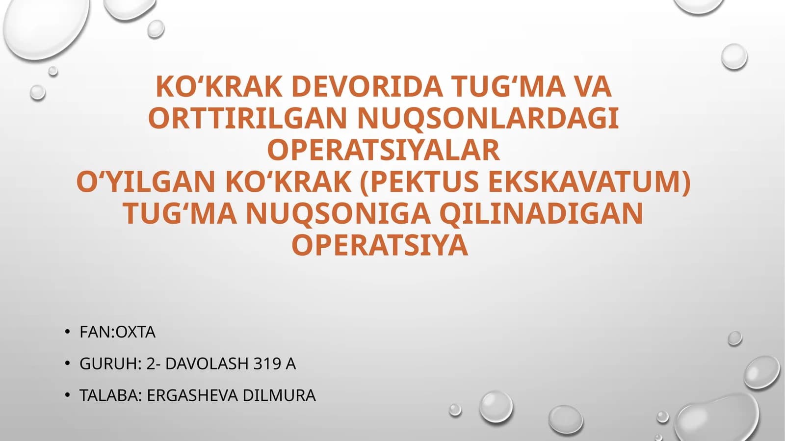 Oʻyilgan koʻkrak (pektusekskavatum) tugʻmani nuqsoniga qilinadigan operatsiya