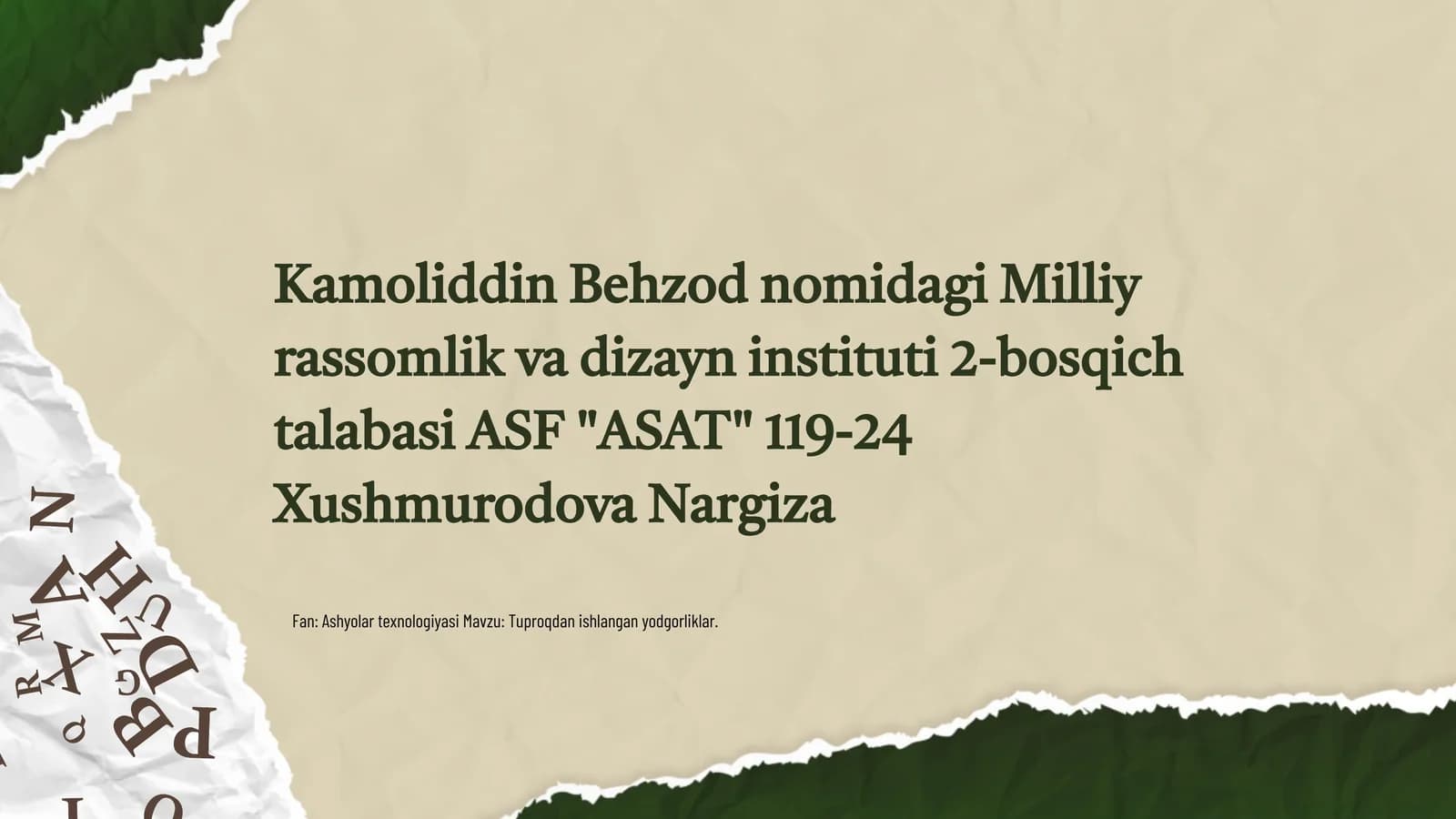 Tuproqdan ishlangan yodgorliklar