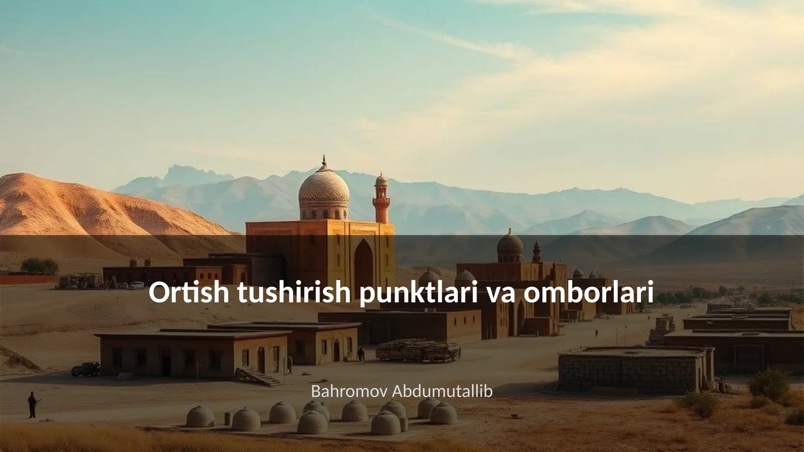 Ortish tushirish punktlari va omborlari