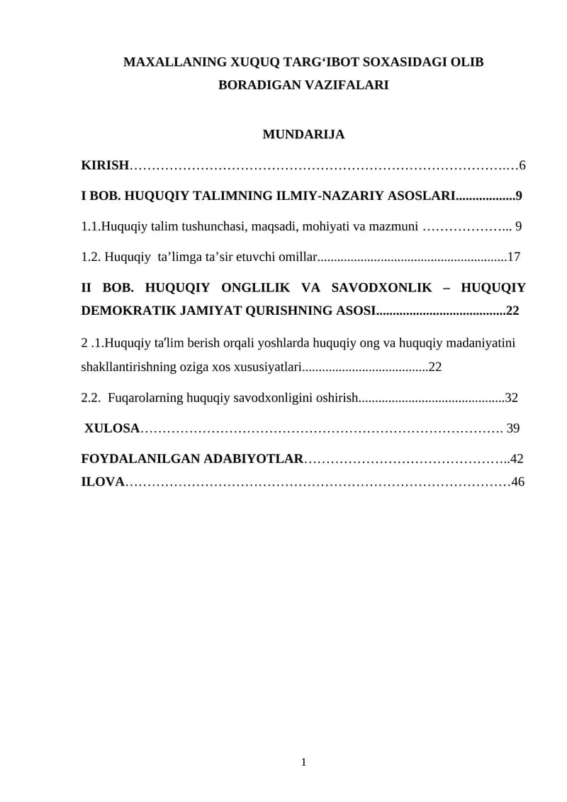 Huquqiy talimning ilmiy-nazariy asoslari