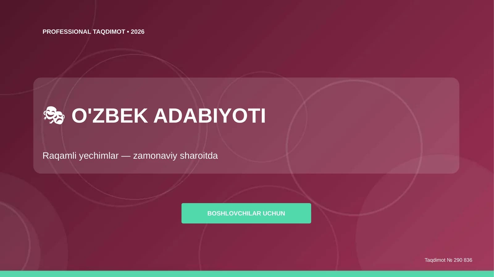 O'zbek adabiyoti: raqamli yechimlar (zamonaviy sharoitda) [boshlovchilar uchun]