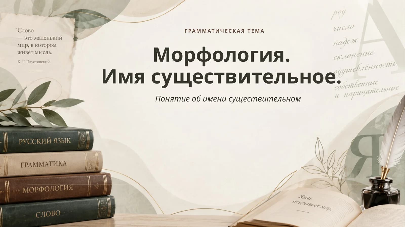 Морфология. Имя существительное
