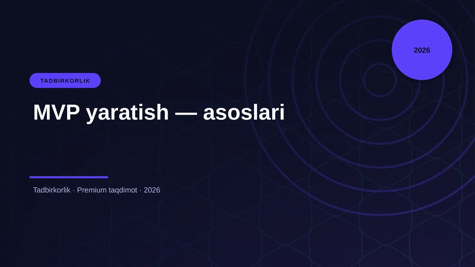 MVP yaratish — asoslari
