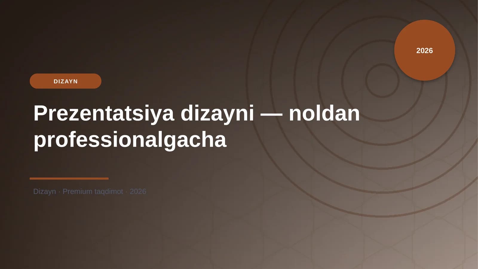 Prezentatsiya dizayni — noldan professionalgacha