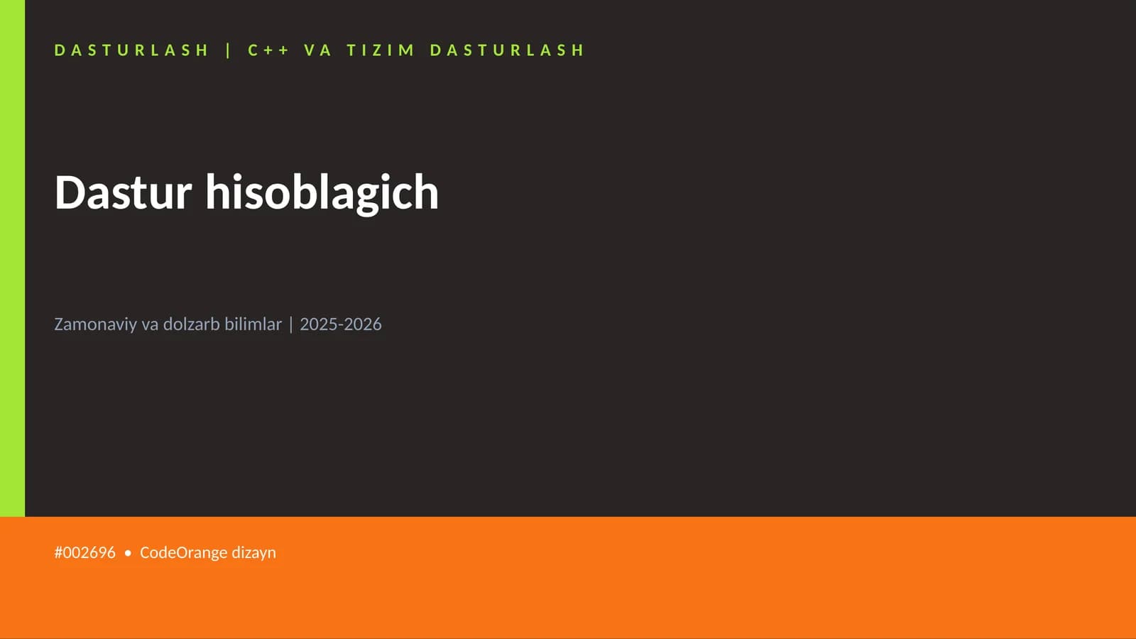Dastur hisoblagich