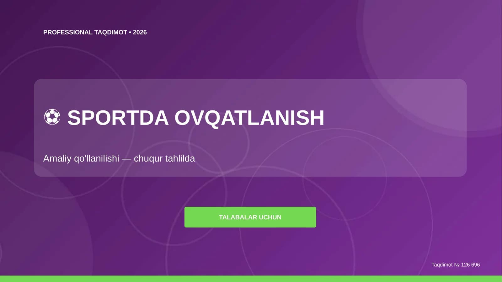 SPORTDA OVQATLANISH