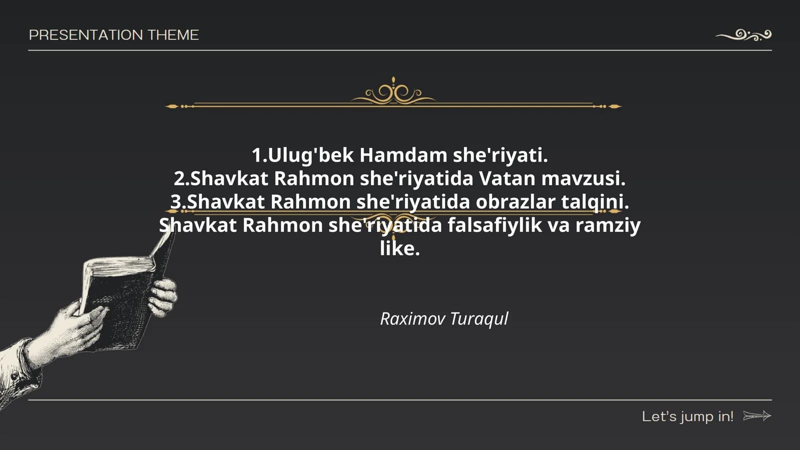 Shavkat Rahmon she'riyatida falsafiylik va ramziy like