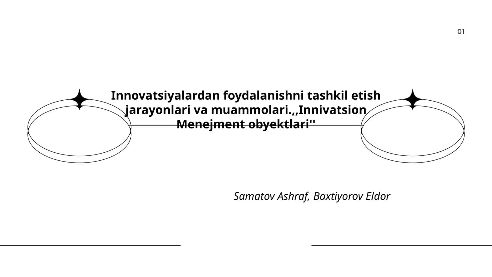 Innivatsion Menejment obyektlari