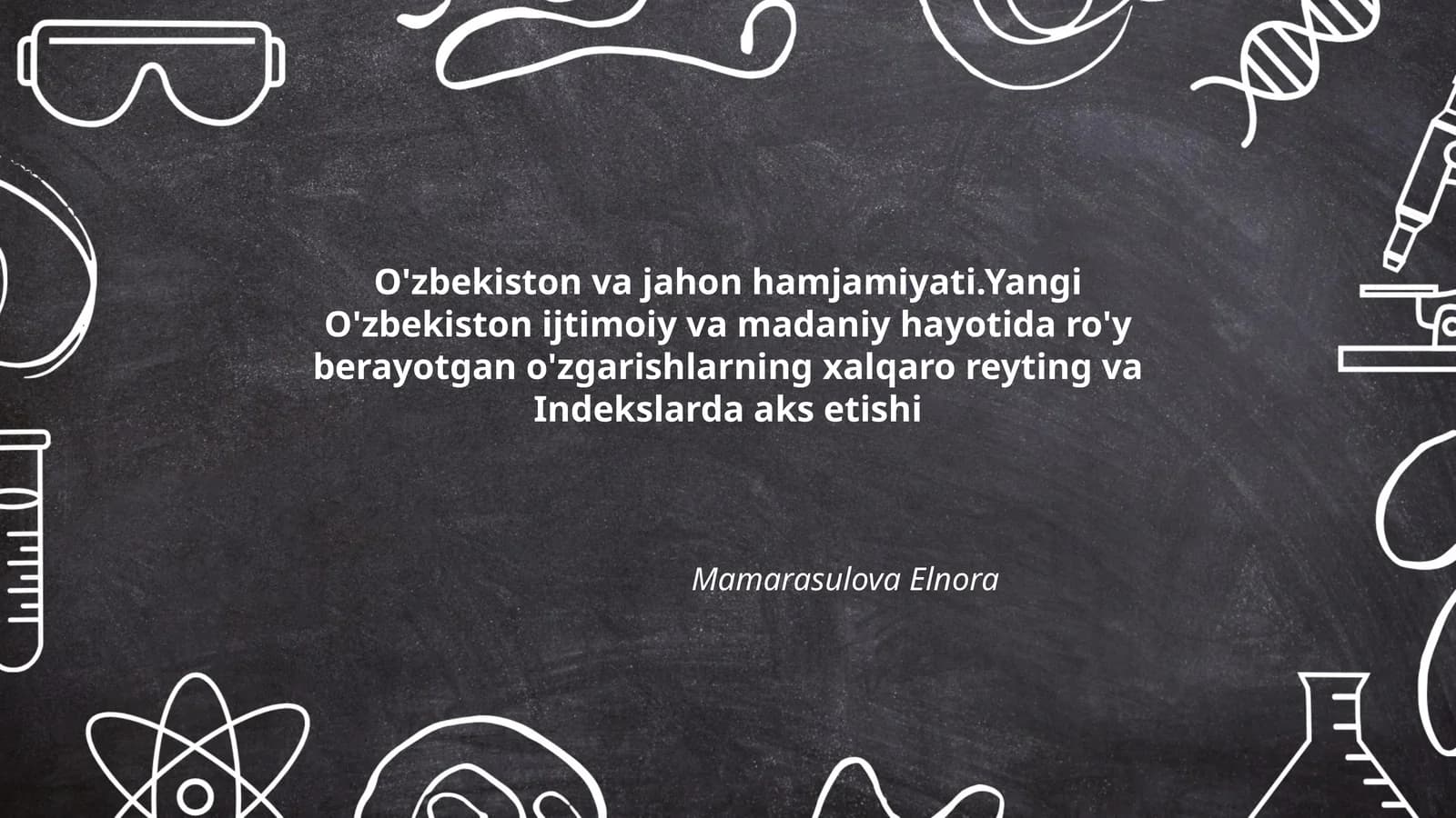 O'zbekiston va jahon hamjamiyati