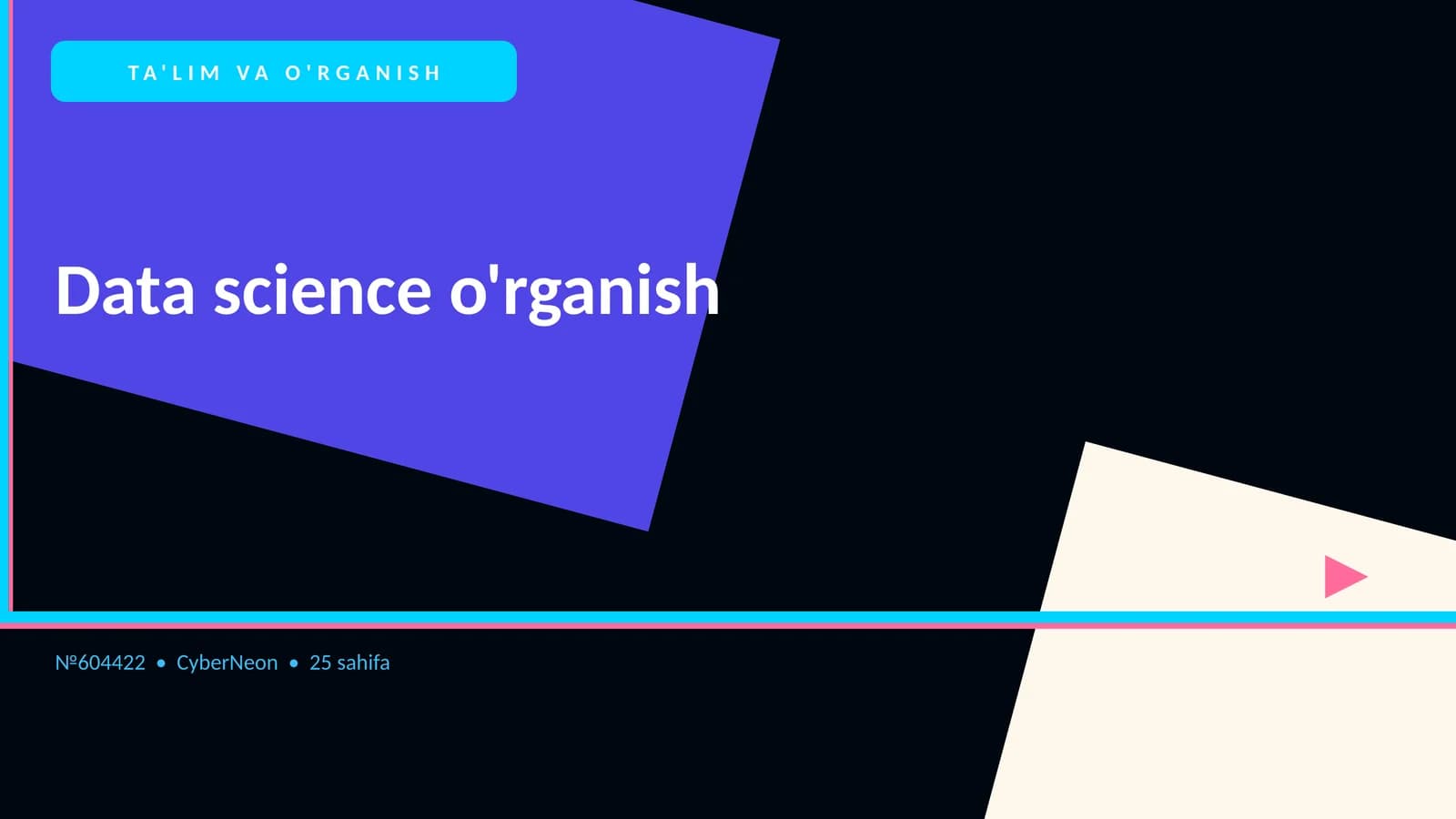 Data science o'rganish