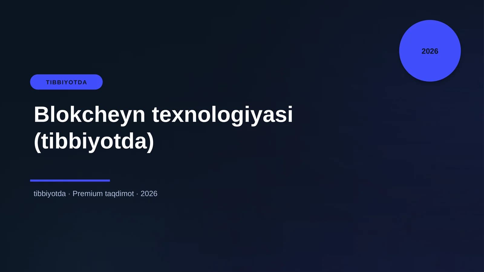 Blokcheyn texnologiyasi (tibbiyotda)