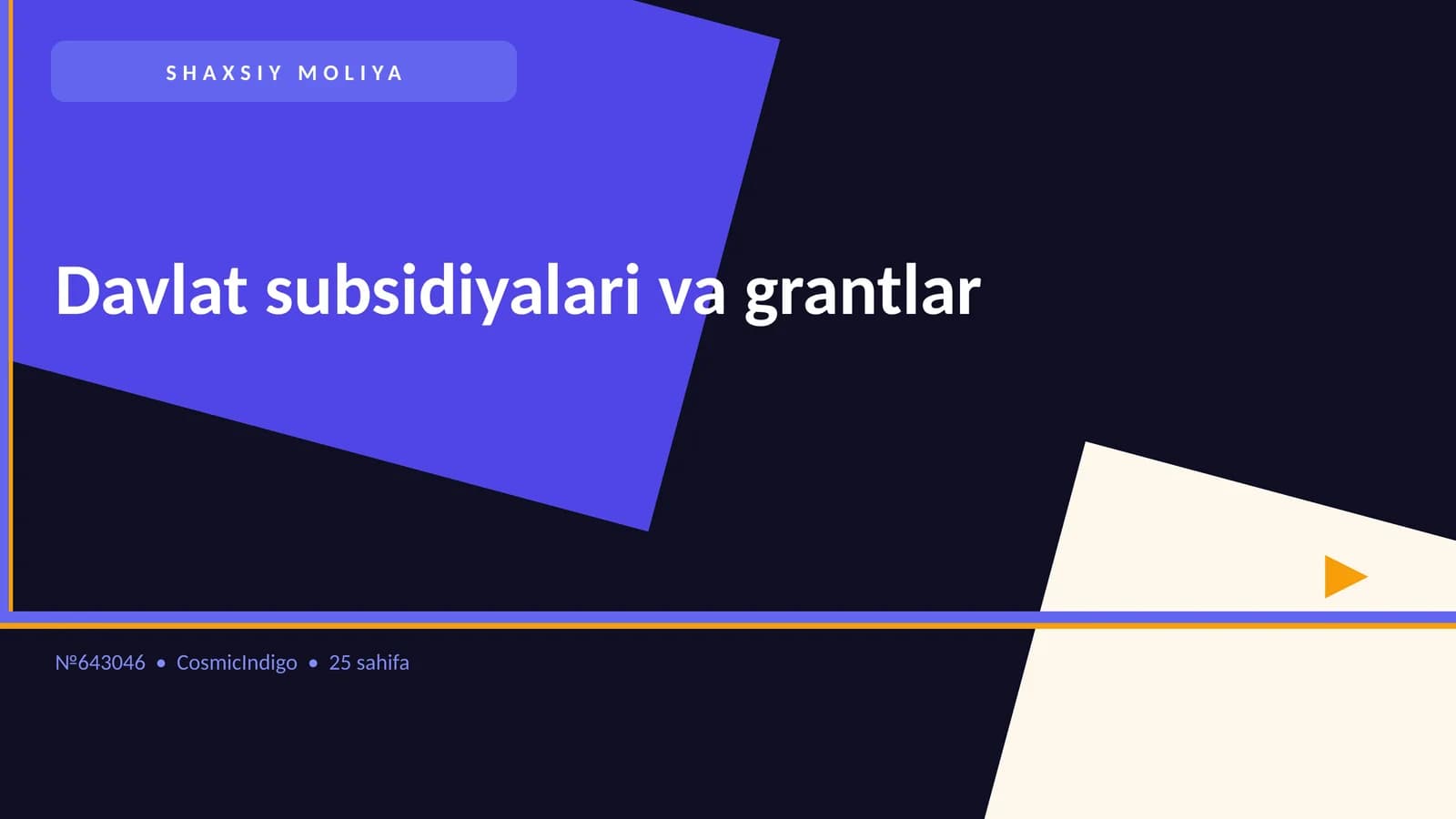 Davlat subsidiyalari va grantlar
