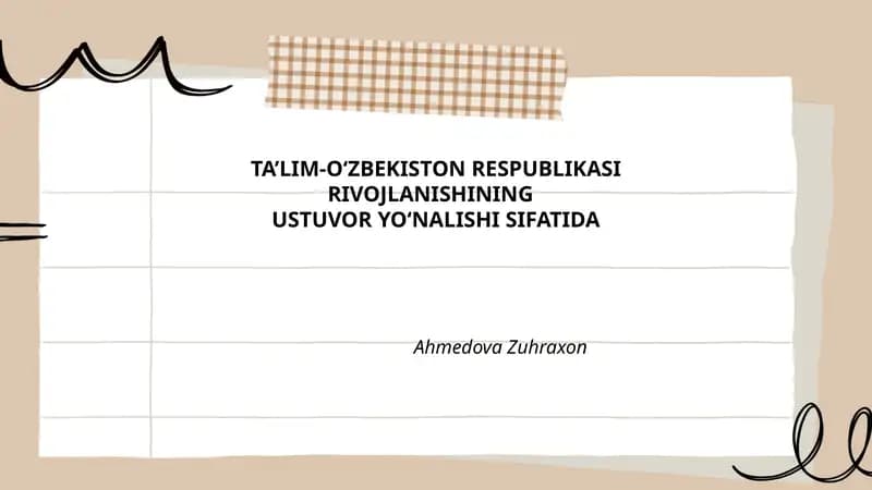 Umumta'lim maktablarida sifatli ta'limni ta'minlash