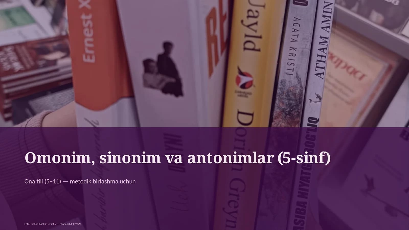 Omonim, sinonim va antonimlar (5-sinf)