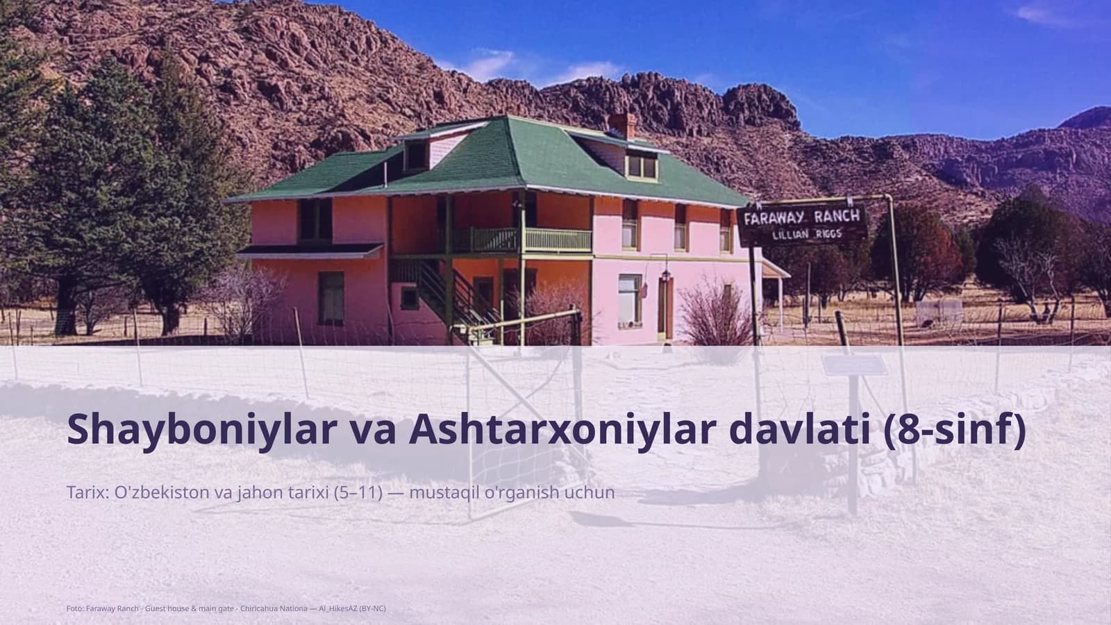 Shayboniylar va Ashtarxoniylar davlati (8-sinf)