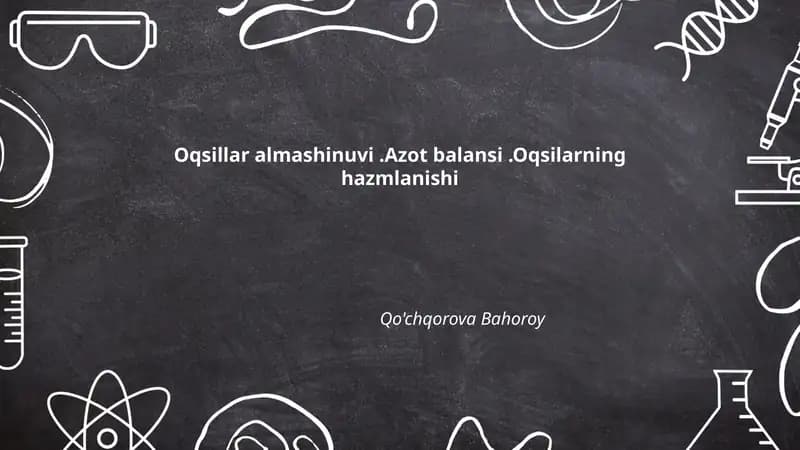 Oqsillar almashinuvi