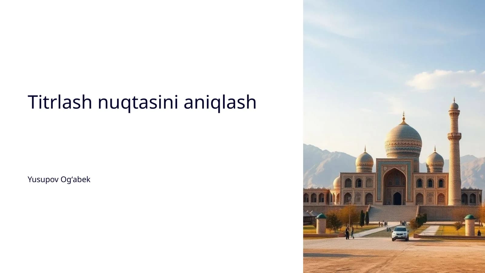 Titrlash nuqtasini aniqlash