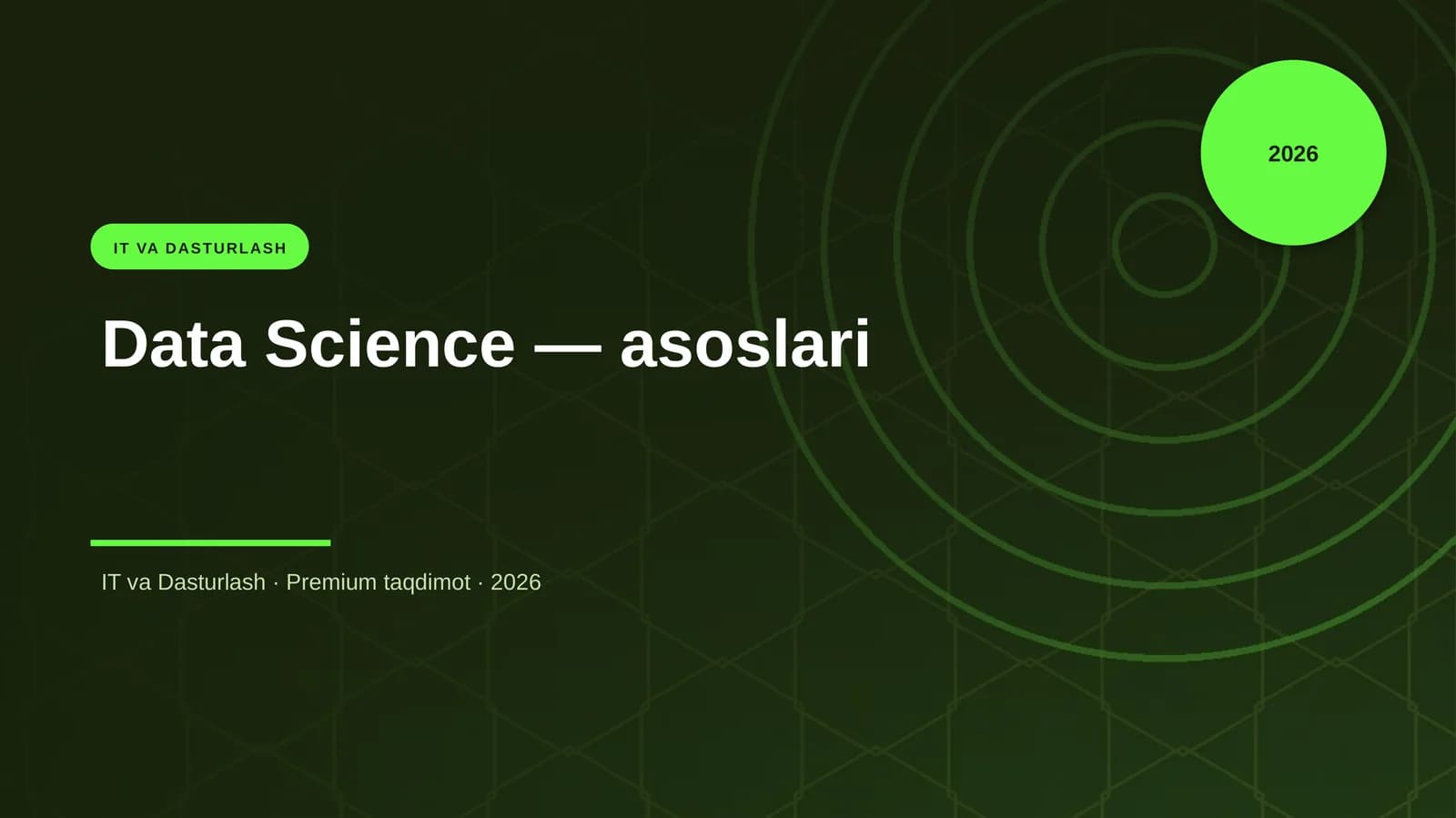 Data Science — asoslari