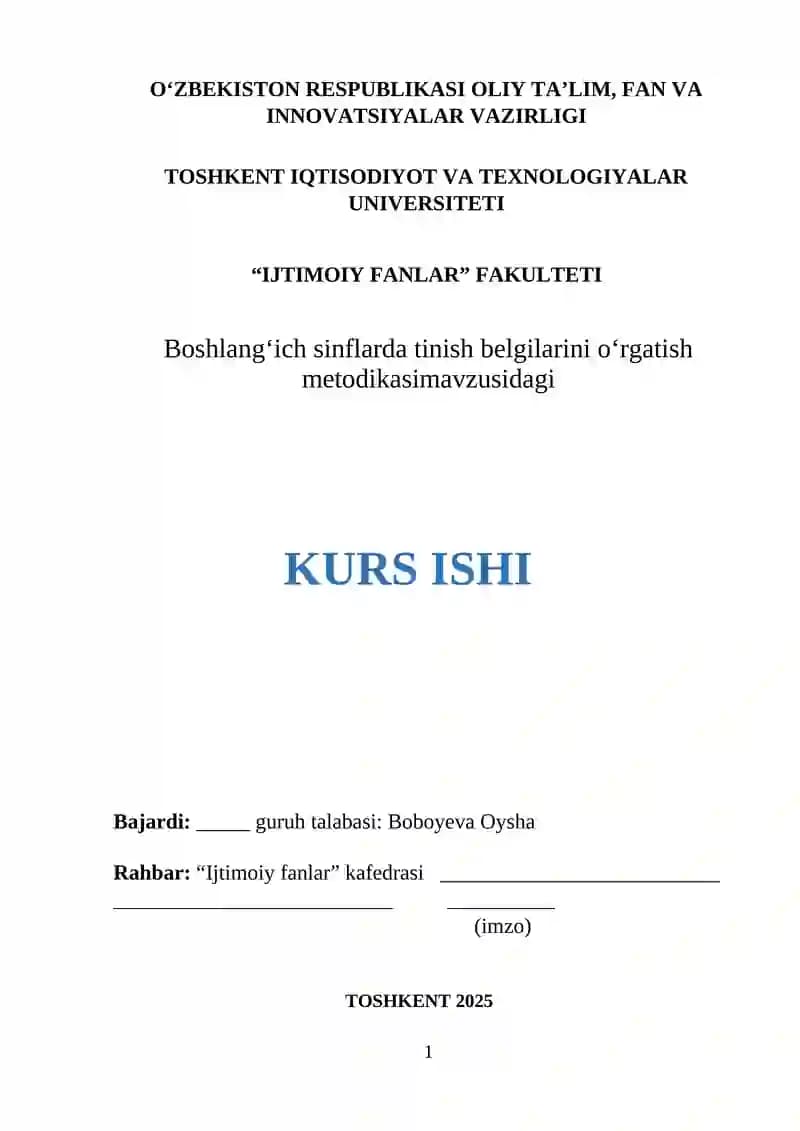 SAVOD O‘RGATISH TAYYORLOV DAVRI YOZUV DARSLARINI TASHKIL ETISH