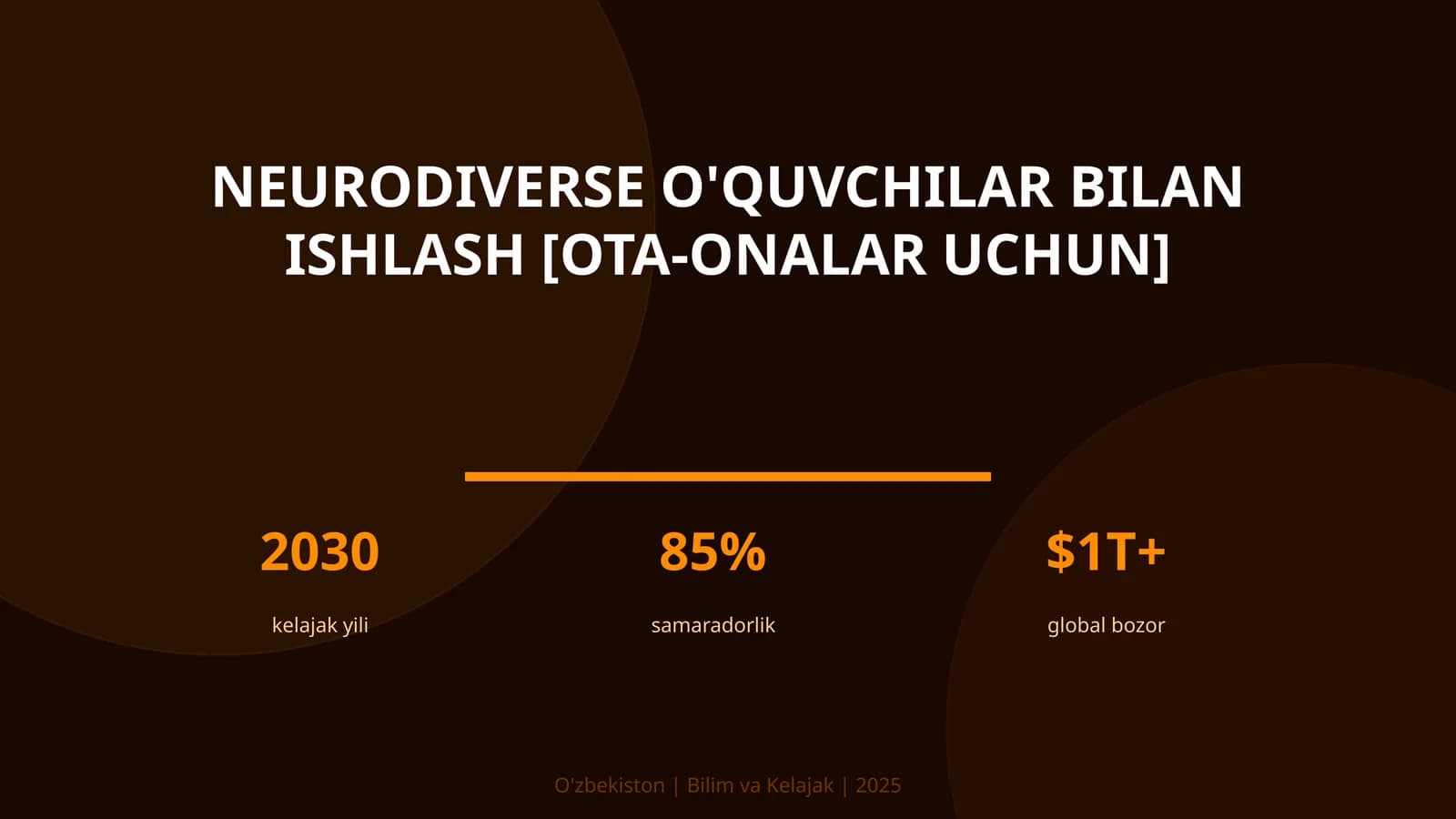 Neurodiverse o'quvchilar bilan ishlash [OTA-ONALAR UCHUN]