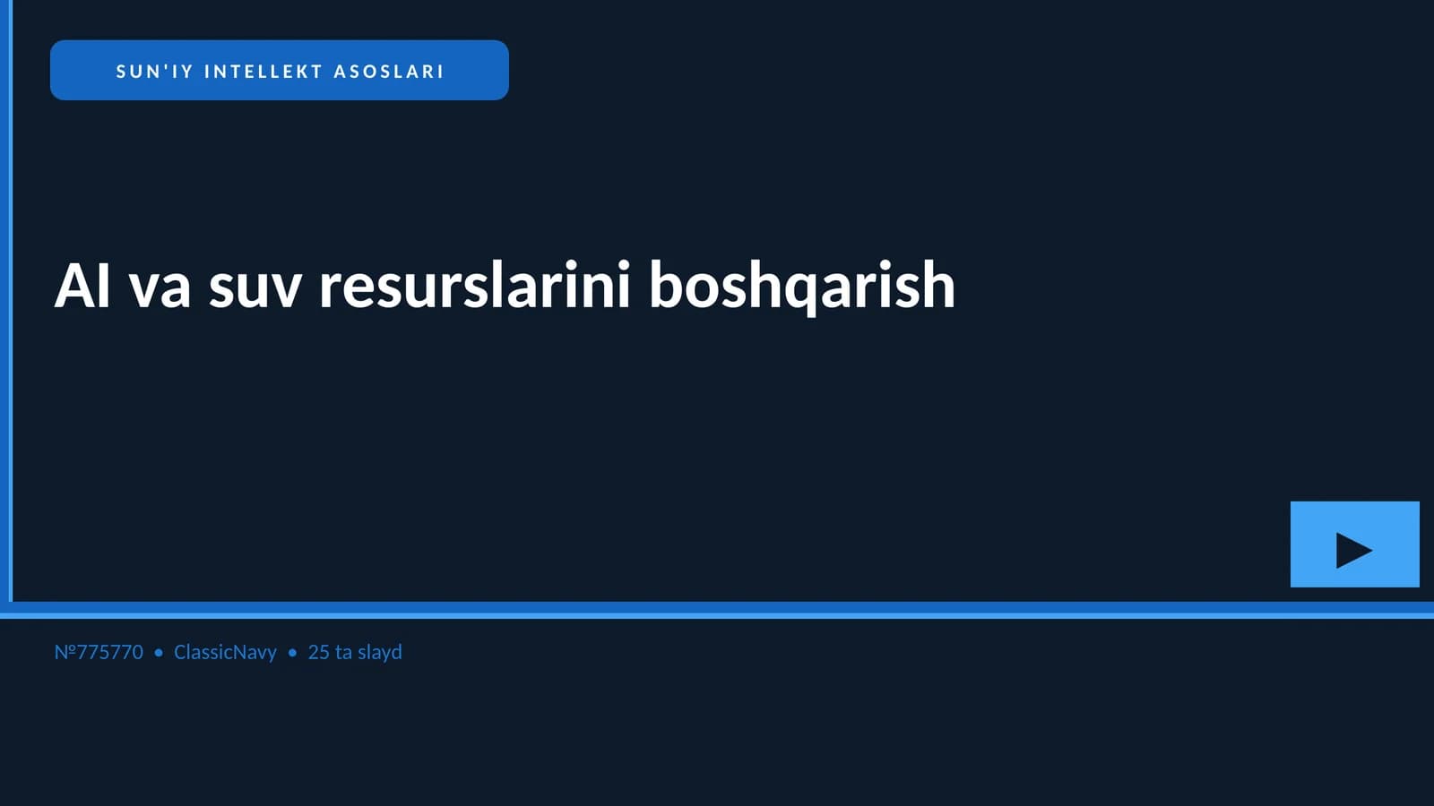 SUN'IY INTELLEKT ASOSLARI