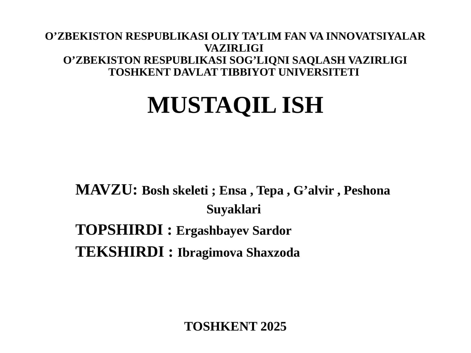 Bosh skeleti