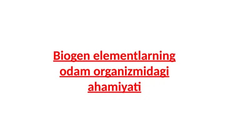 Biogenelementlar