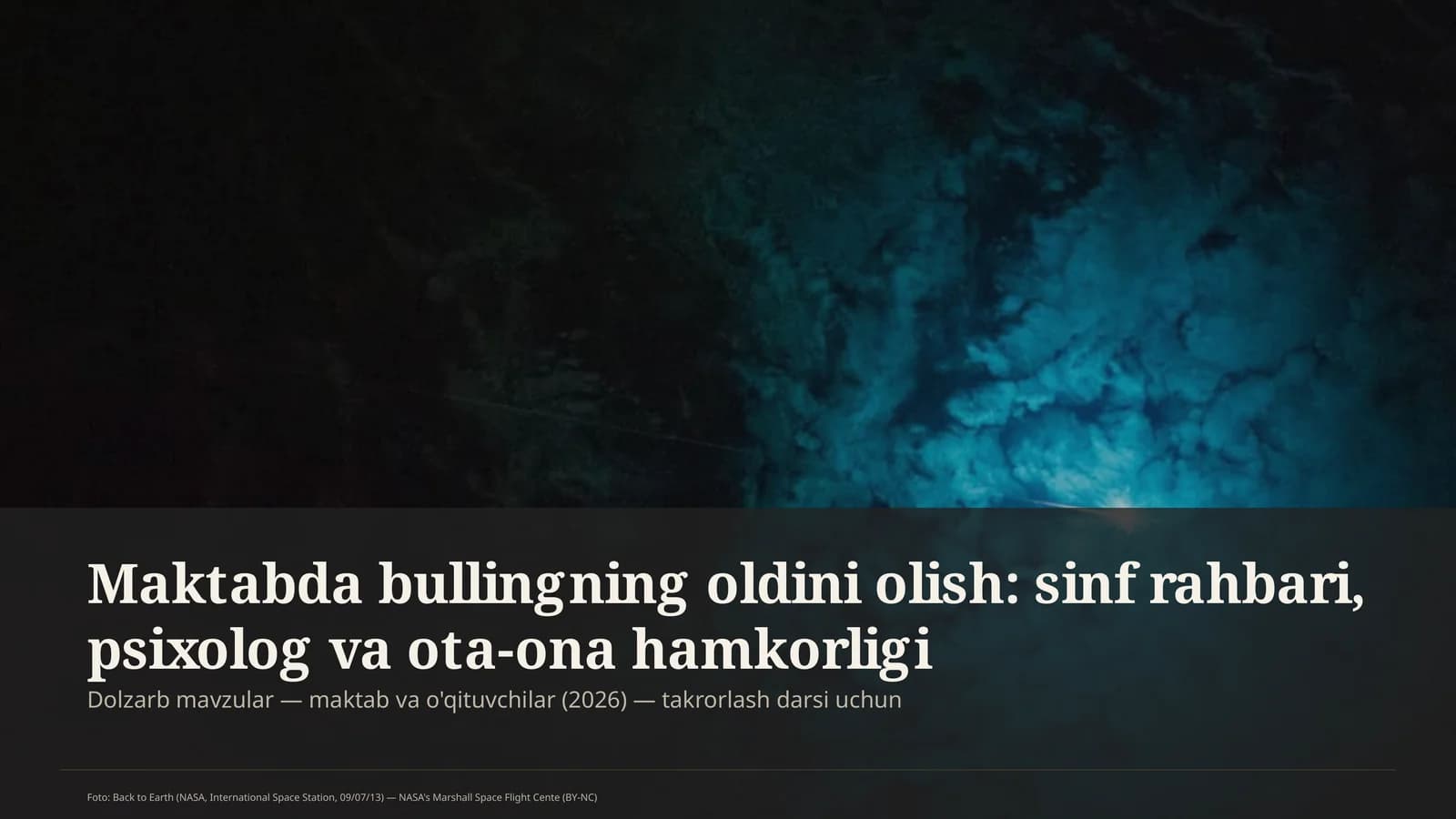Dolzarb mavzular