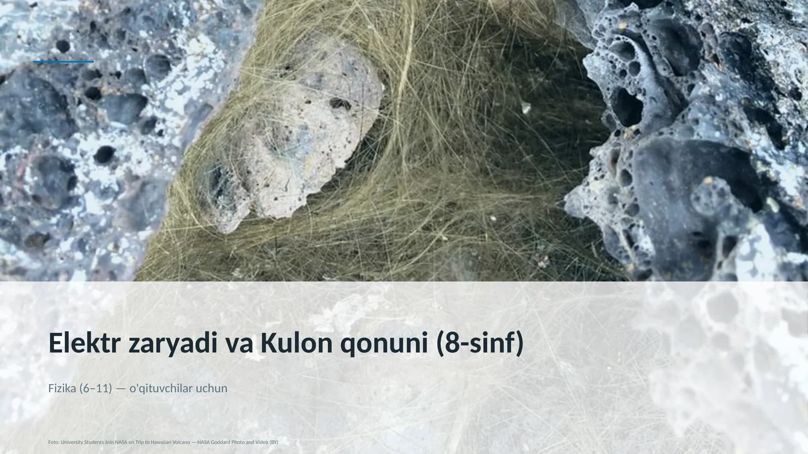 Elektr zaryadi va Kulon qonuni (8-sinf)