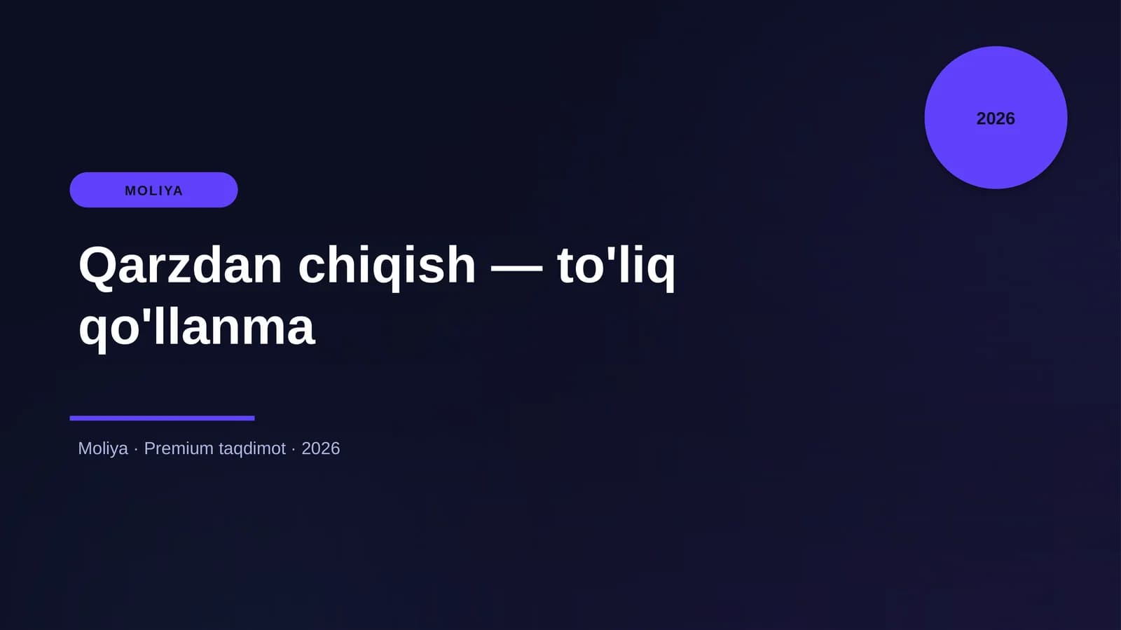 Qarzdan chiqish — to'liq qo'llanma