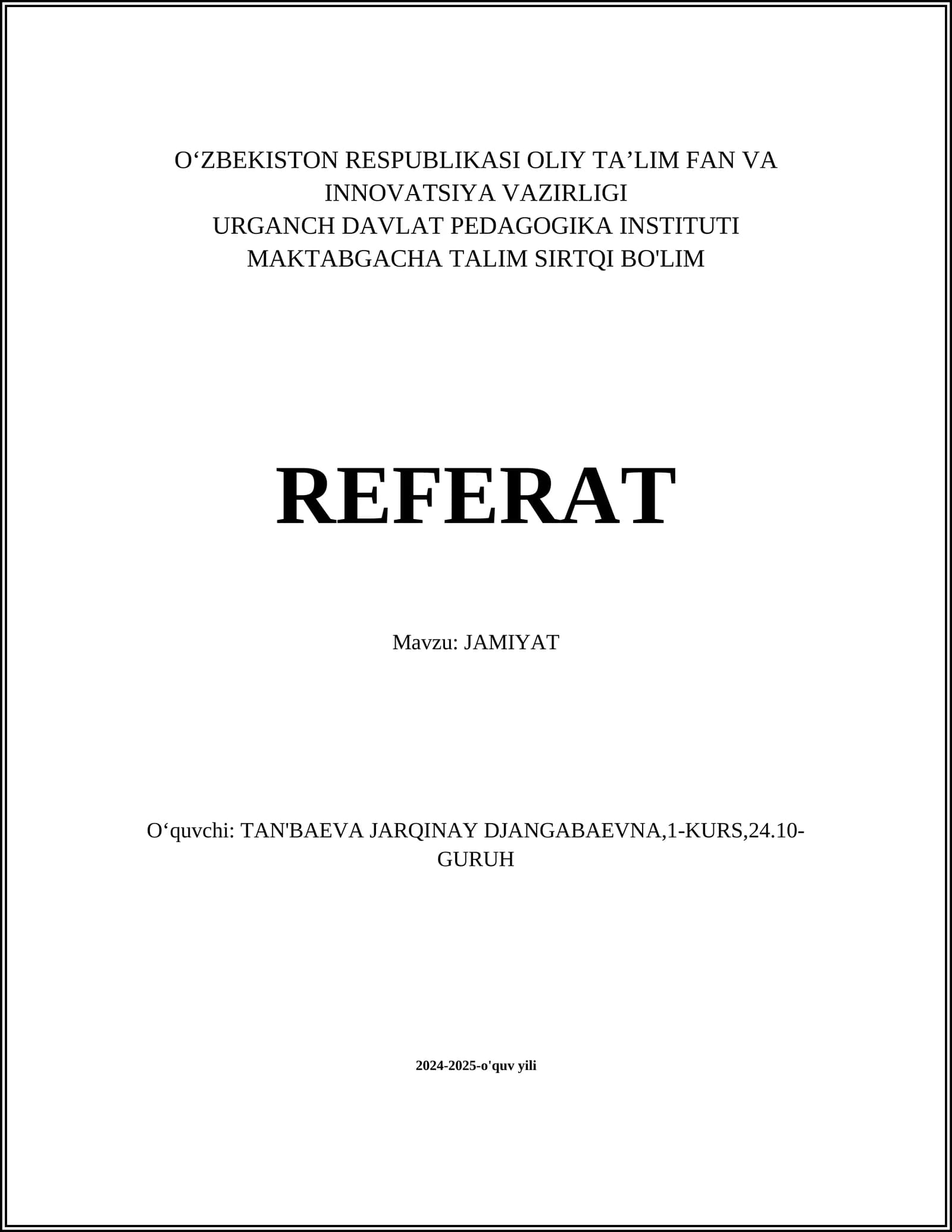 JAMIYAT