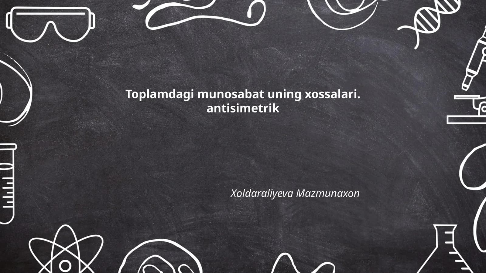 Toplamdagi munosabat uning xossalari