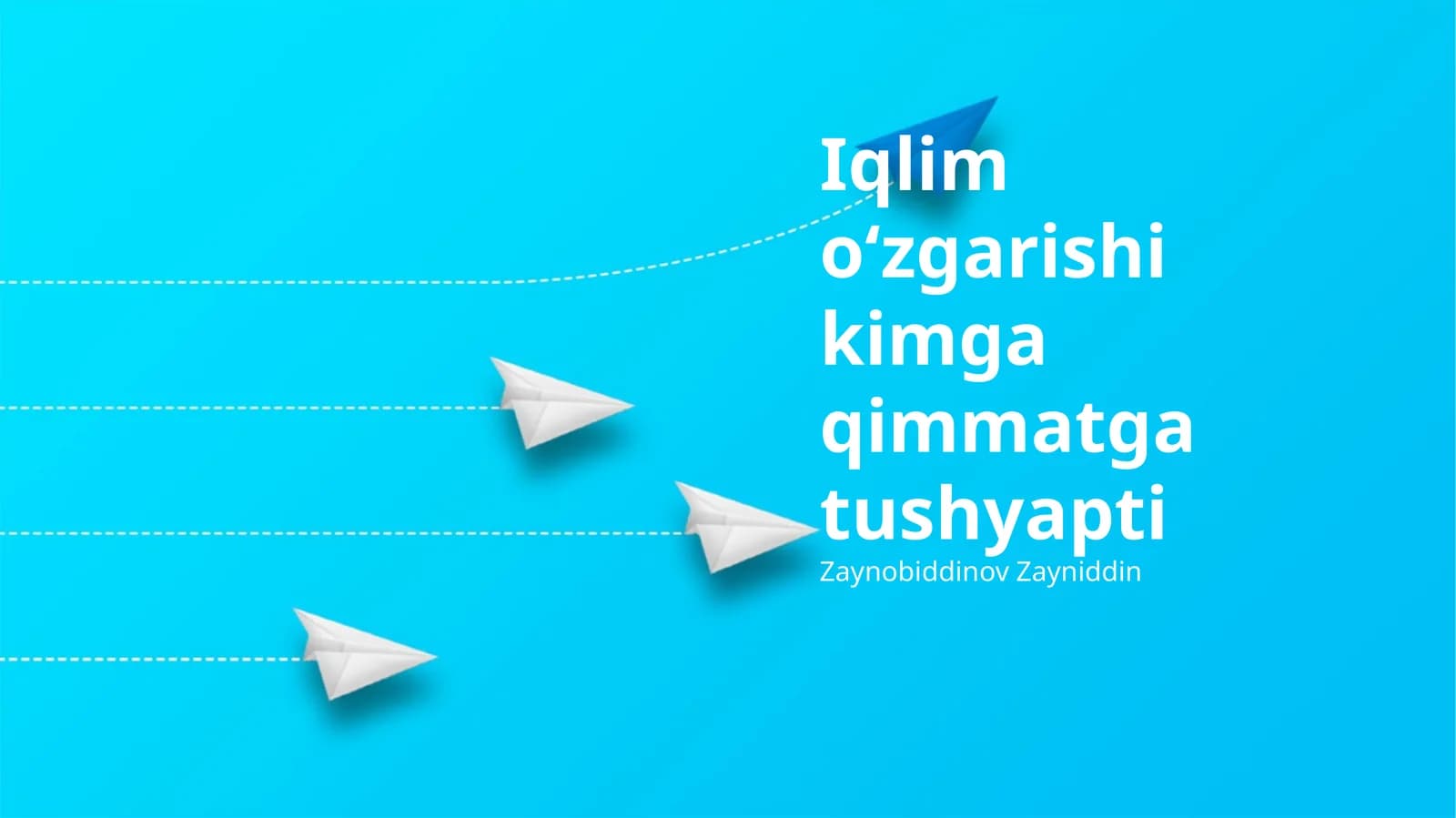 Iqlim oʻzgarishi kimga qimmatga tushyapti