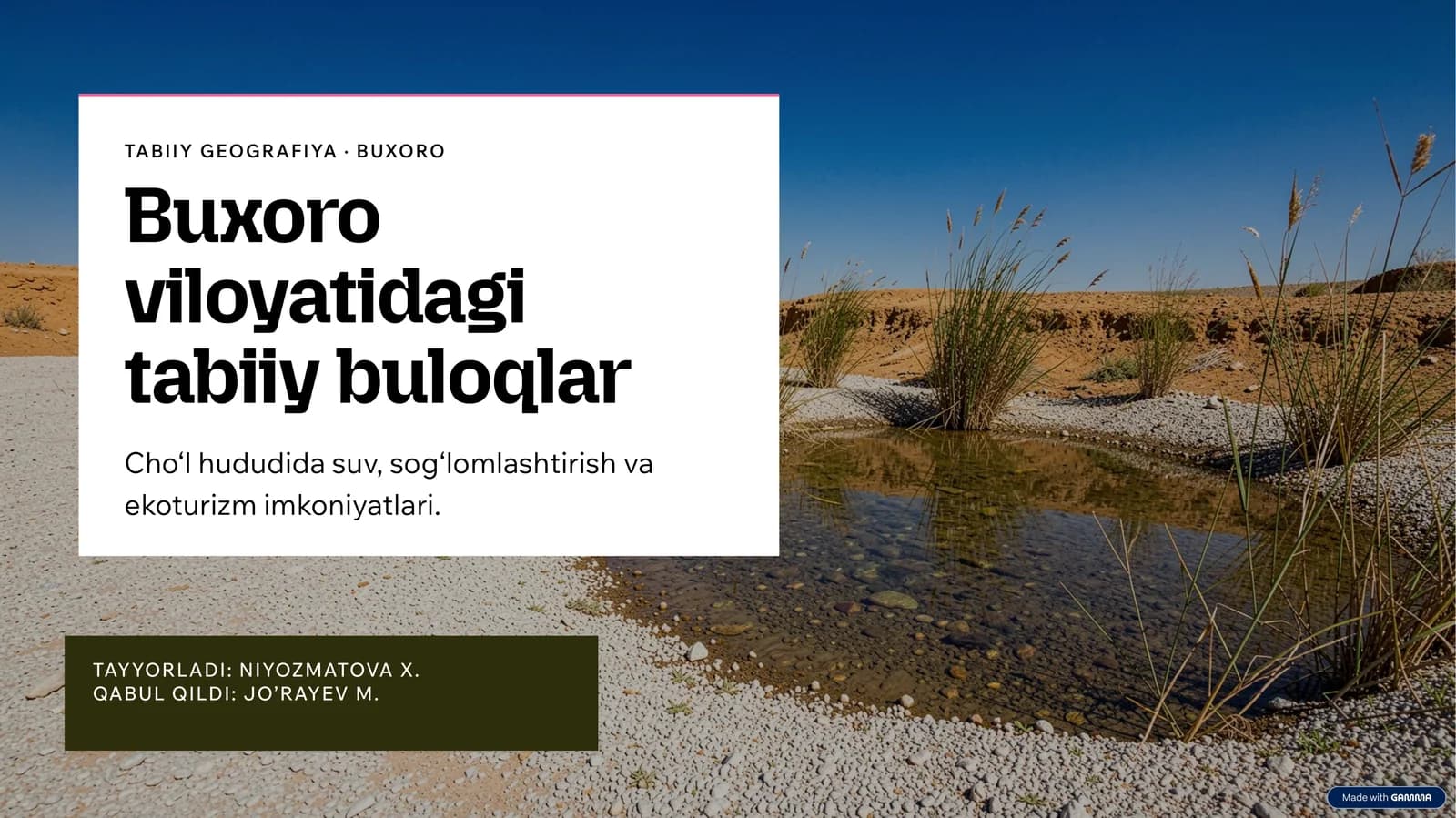 Tabiiy Geografiya Buxoro