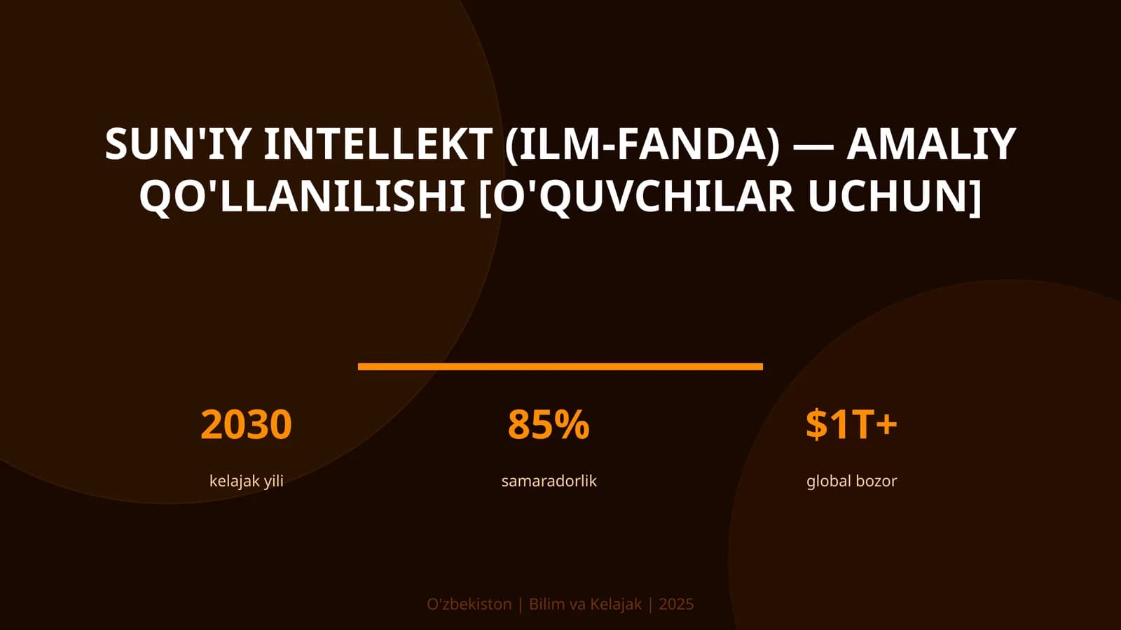 Sun'iy intellekt (ilm-fanda) — amaliy qo'llanilishi [o'quvchilar uchun]