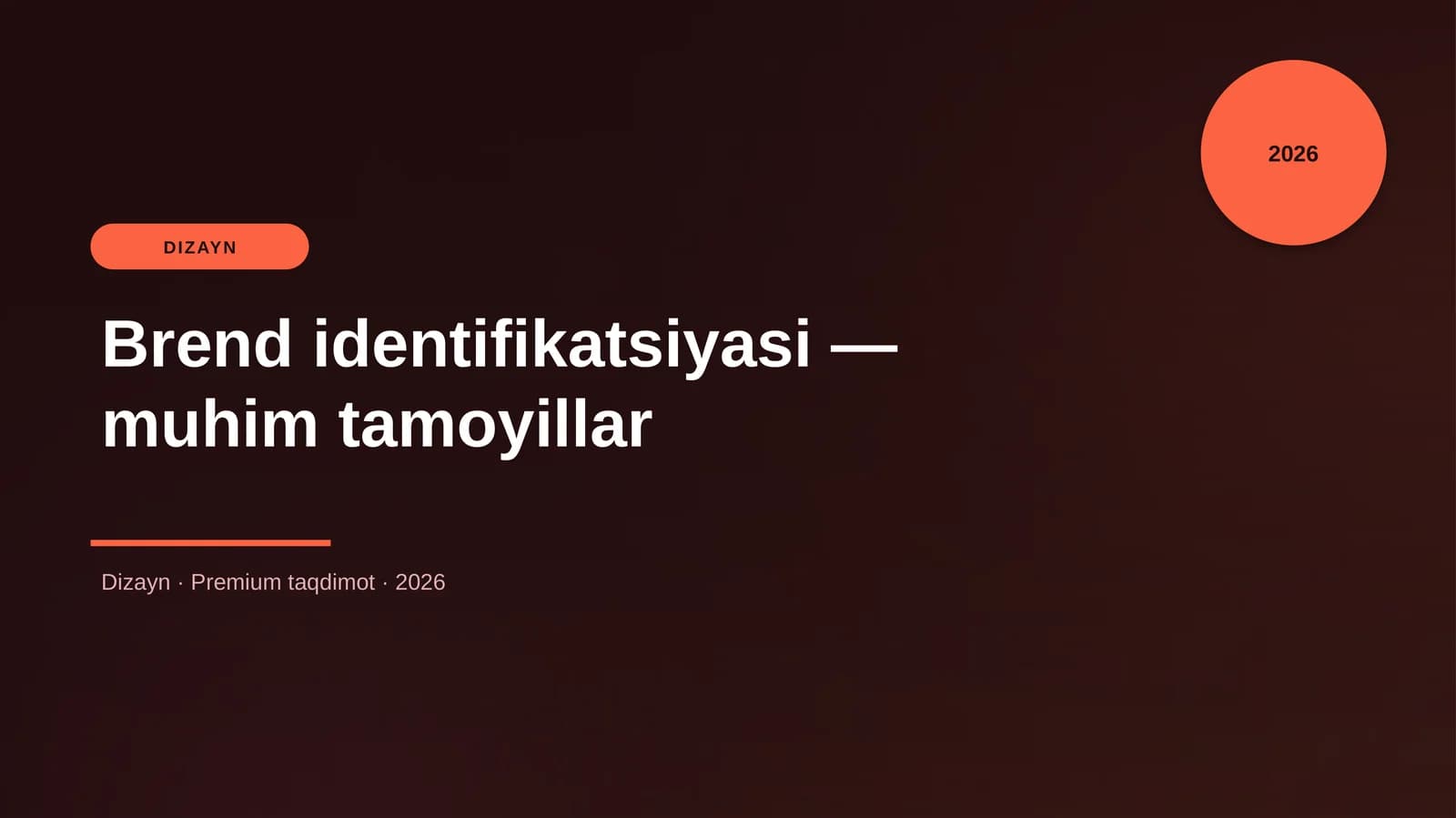 Brend identifikatsiyasi — muhim tamoyillar
