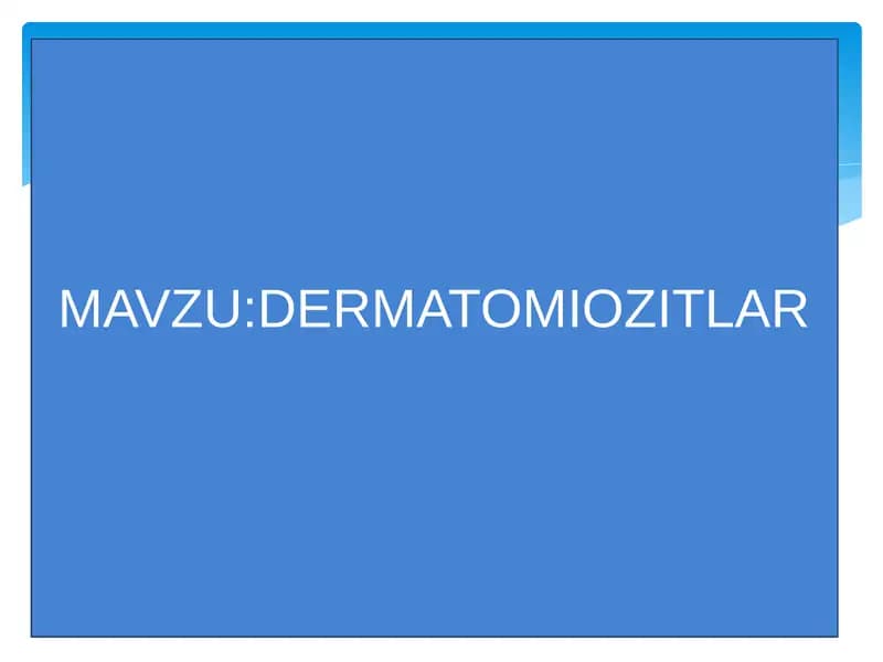 DERMATOMIOZITLAR