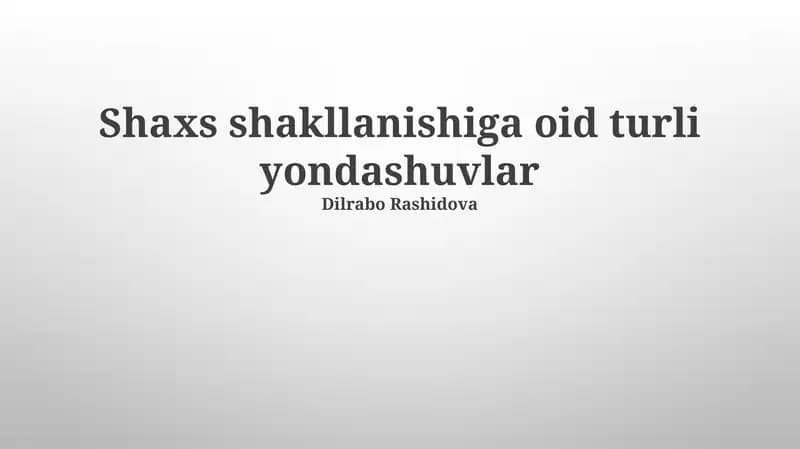 Insoniy yondashuvlar