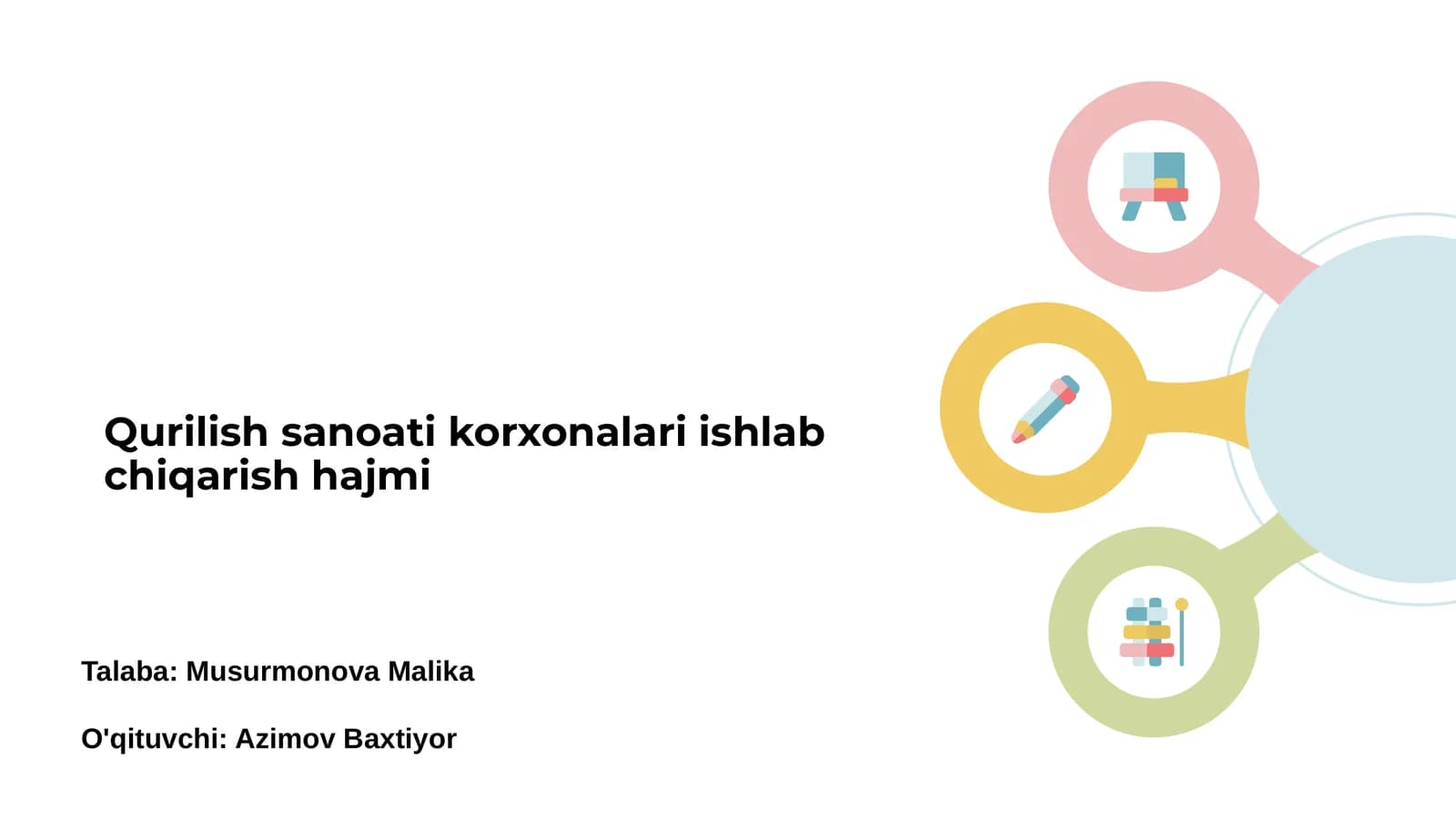 Qurilish sanoati korxonalari ishlab chiqarish hajmi