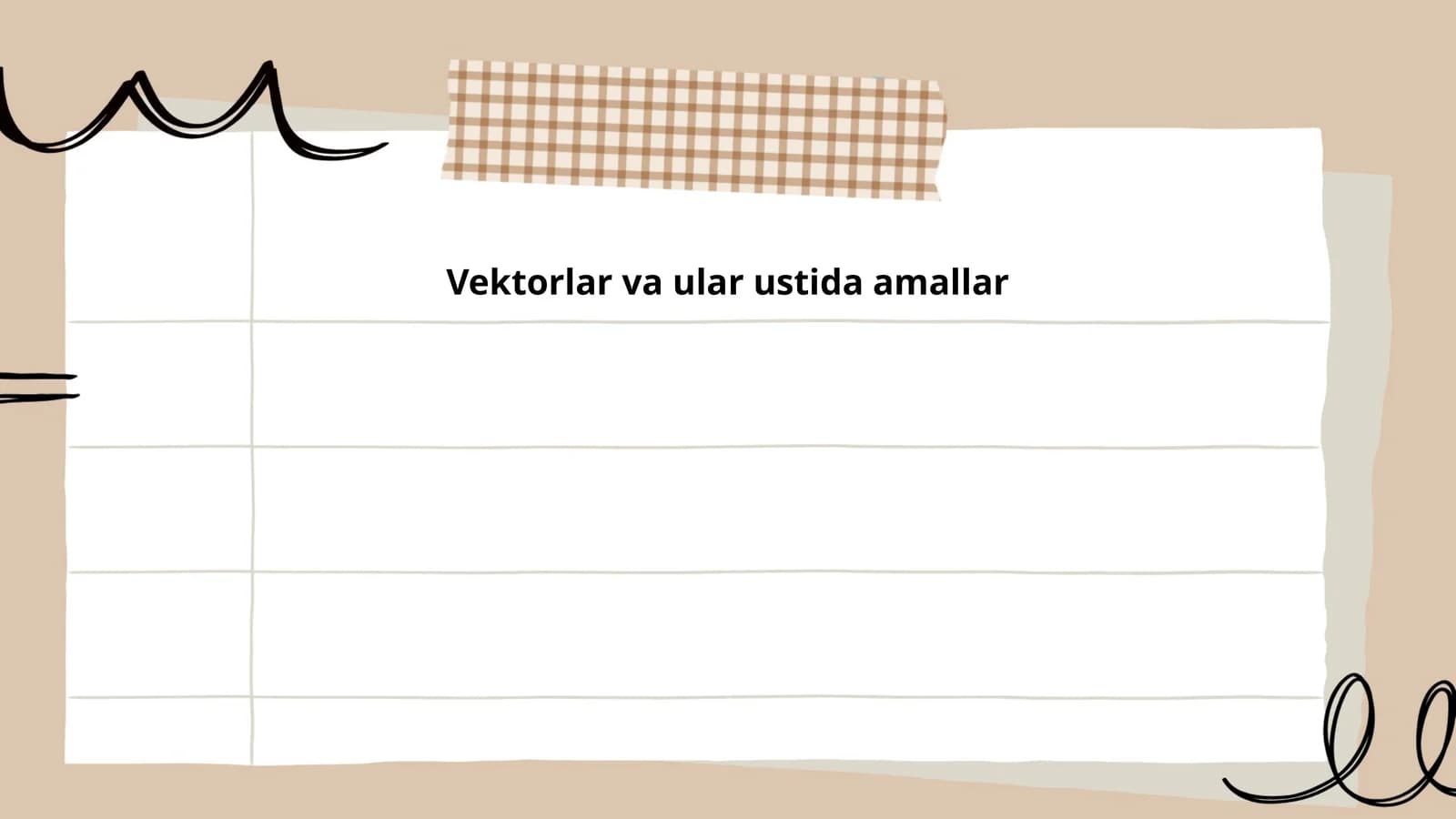 Vektorlar va ular ustida amallar