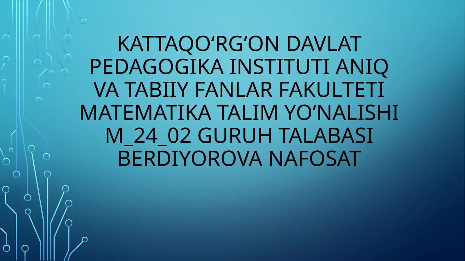Ortogonal sistema bo‘yicha Fu‘re qatorlari
