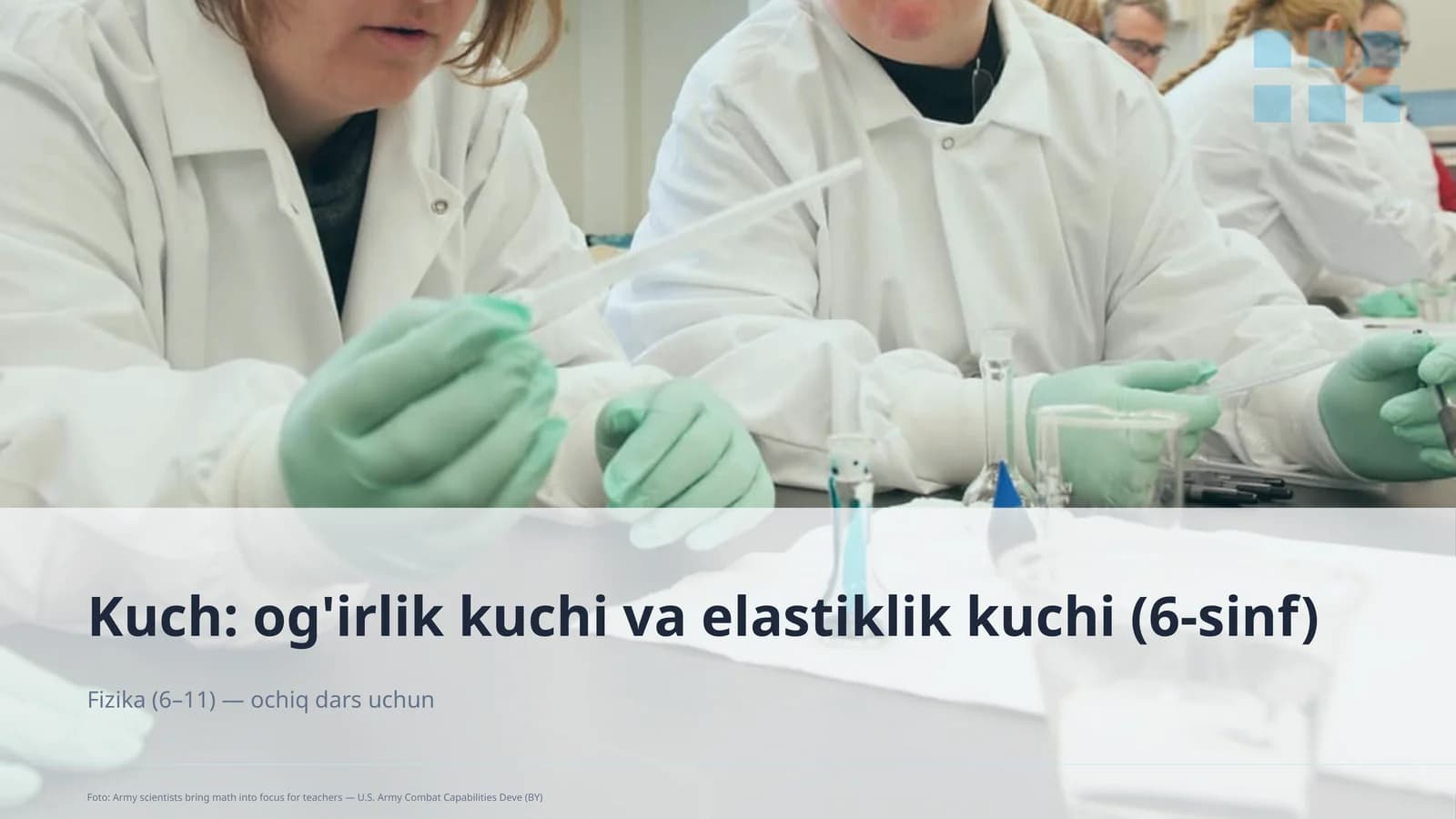 Fizika (6–11) — ochiq dars uchun