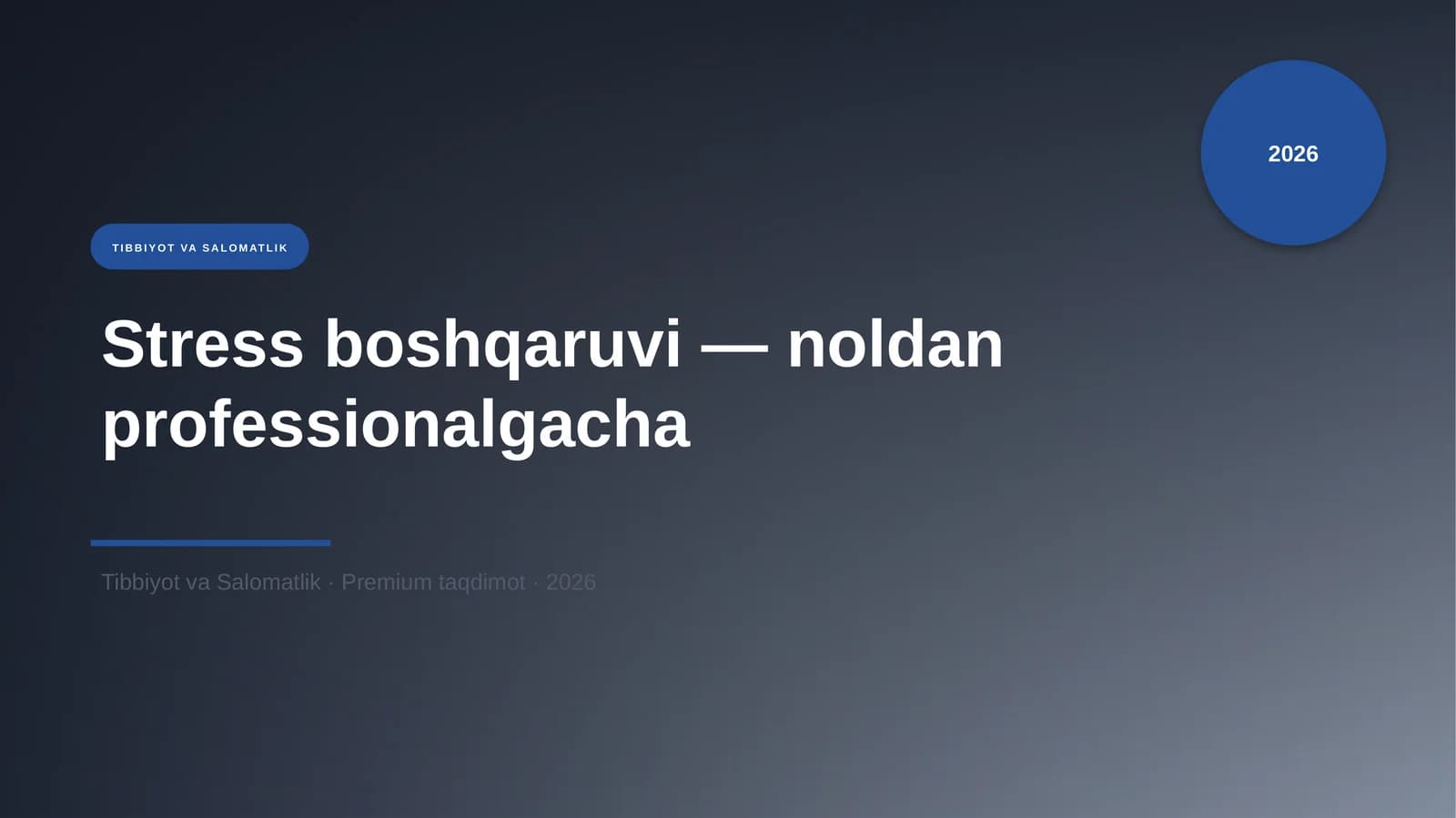 Stress boshqaruvi — noldan professionalgacha